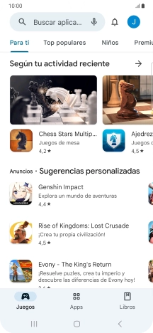 Pulsa en el campo de búsqueda.