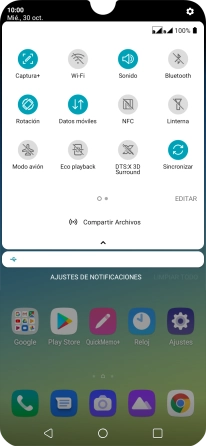 Pulsa el icono de modo de sonido las veces que sean necesarias para activar o desactivar el modo silencioso.