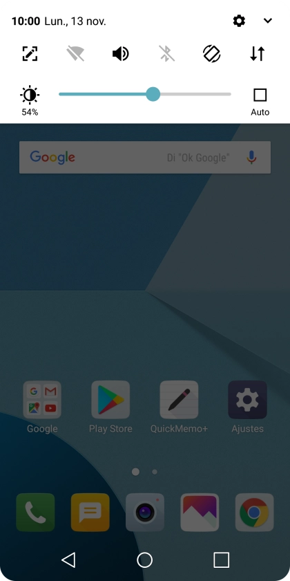 Pulsa el icono de modo de sonido las veces que sean necesarias para activar o desactivar el modo silencioso.