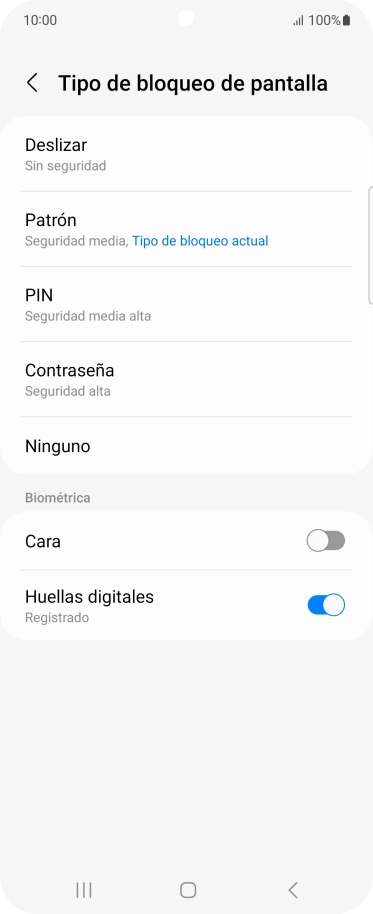 Pulsa Ninguno.