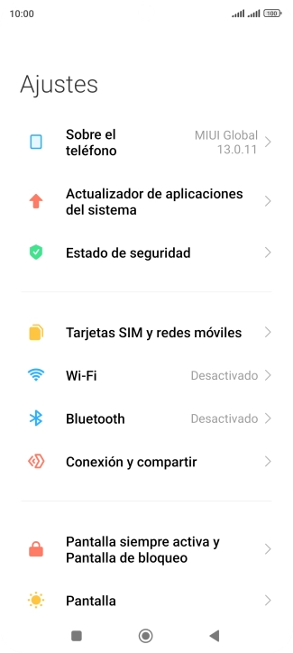 Pulsa Tarjetas SIM y redes móviles.