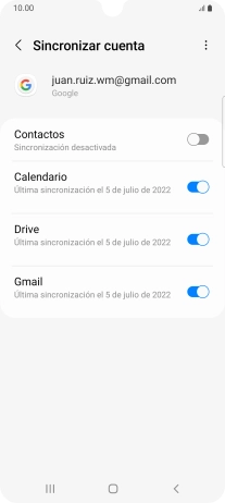 Pulsa el indicador junto a 