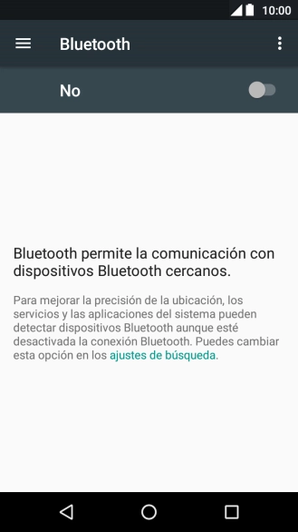 Pulsa el indicador para activar la función.