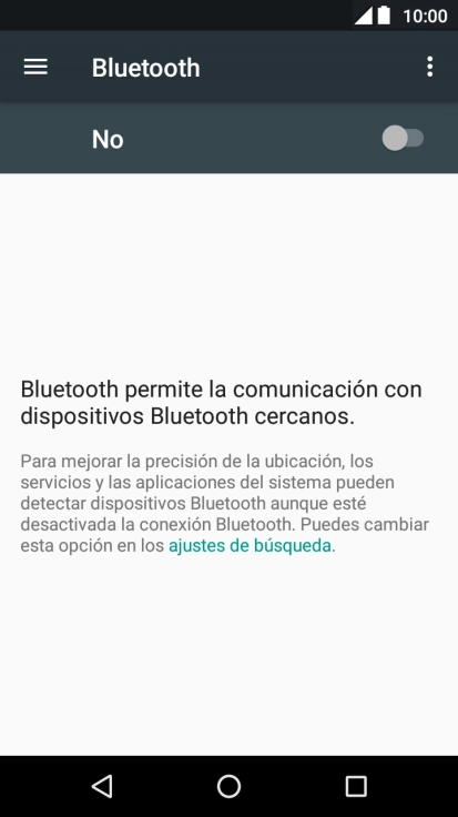 Pulsa el indicador para activar la función.