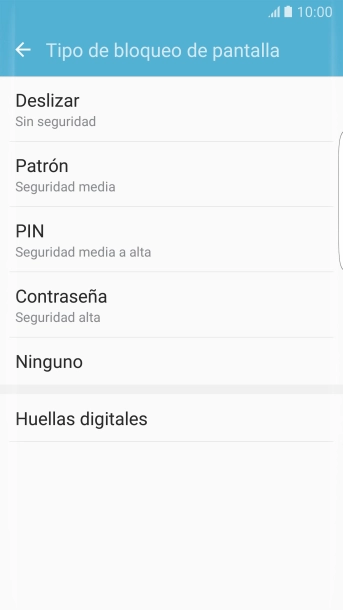 Pulsa Huellas digitales.