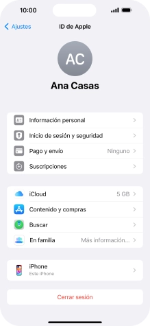 Desliza el dedo hacia arriba desde la parte inferior de la pantalla para terminar y volver a la pantalla de inicio.