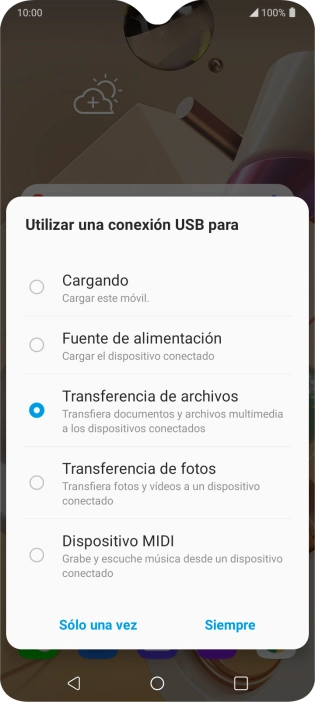 Pulsa Transferencia de archivos.