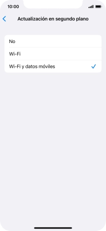 Para desactivar la actualización de apps en ejecución, pulsa No.