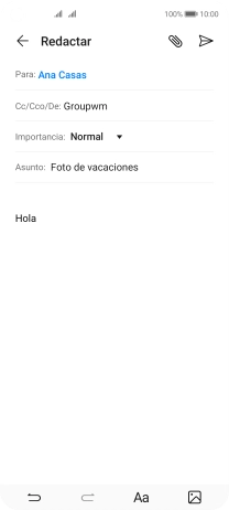 Pulsa el icono de anexos.