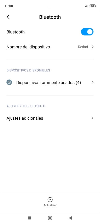 Pulsa Dispositivos raramente usados.