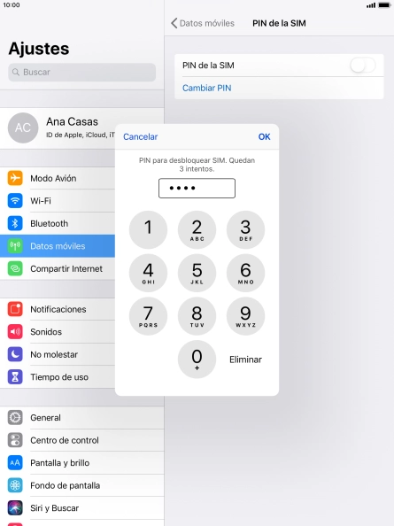Introduce tu código PIN y pulsa OK. Introduce tu código PIN y pulsa OK.