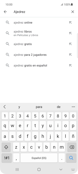 Introduce el nombre del tema o de la app y pulsa el icono de búsqueda.