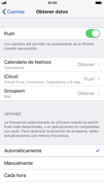 Pulsa el indicador junto a 