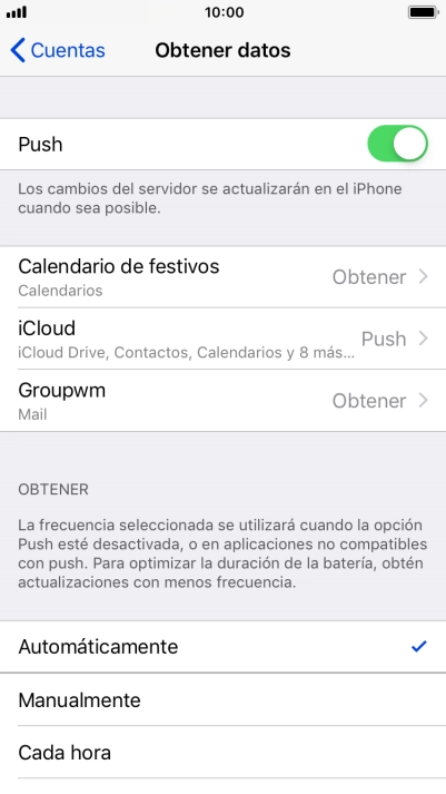 Pulsa el indicador junto a 