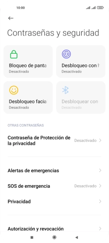 Pulsa Desbloqueo con huella dactilar.