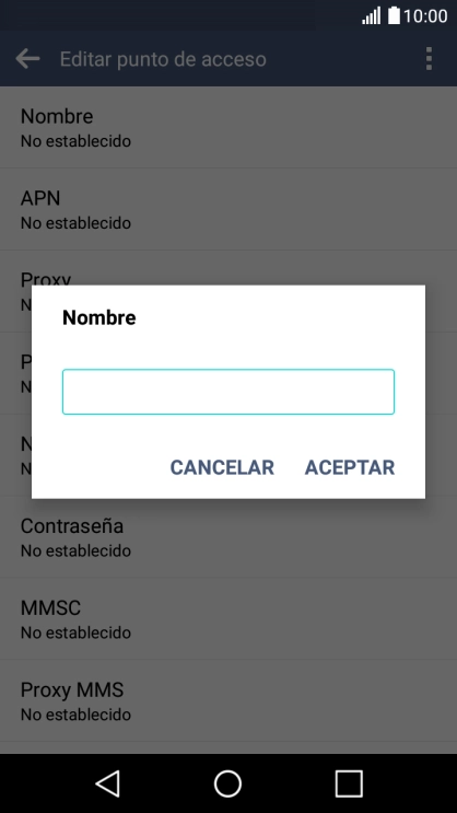 Introduce Vodafone Internet y pulsa ACEPTAR.