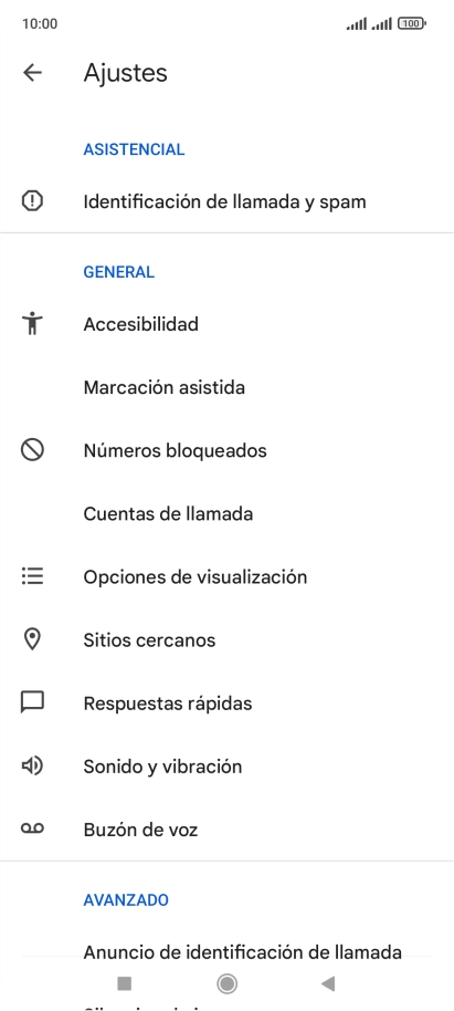 Pulsa Cuentas de llamada.
