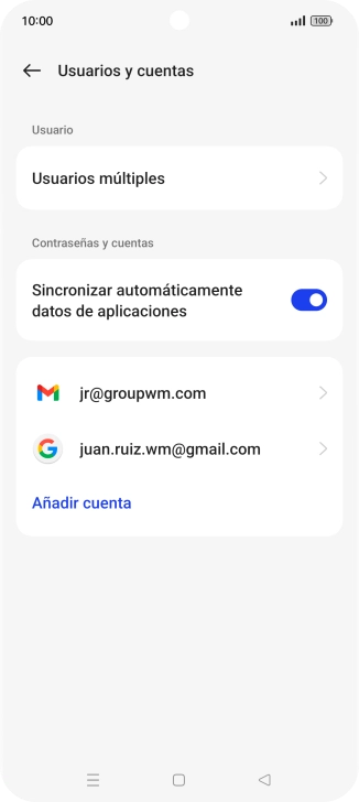 Pulsa el indicador junto a 