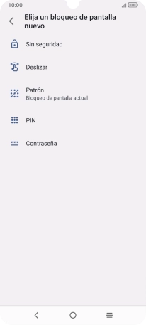 Pulsa Sin seguridad.