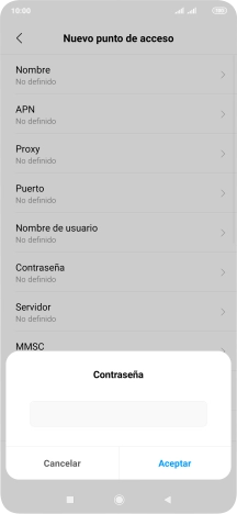 Introduce wap125 y pulsa Aceptar.