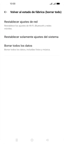 Pulsa Borrar todos los datos. Pulsa Borrar todos los datos.