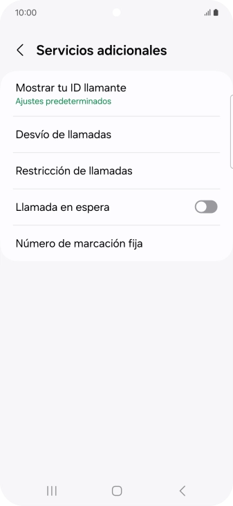 Pulsa Número de marcación fija.