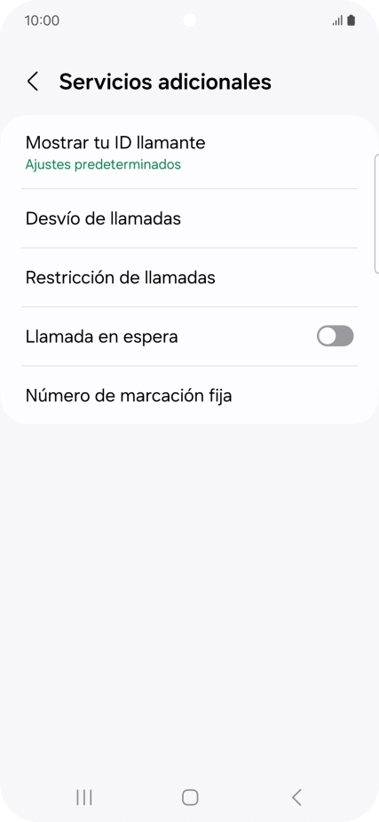 Pulsa Número de marcación fija.