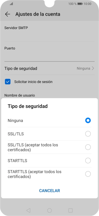 Pulsa Ninguna para desactivar la función. Pulsa Ninguna para desactivar la función.