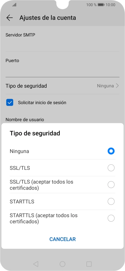 Pulsa Ninguna para desactivar la función. Pulsa Ninguna para desactivar la función.