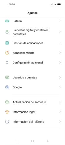 Pulsa Usuarios y cuentas.