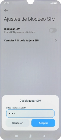 Introduce tu código PIN y pulsa Aceptar.