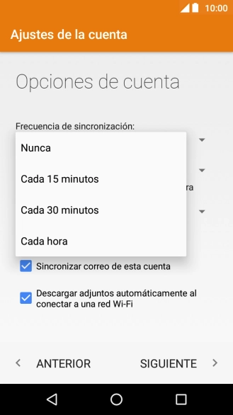Pulsa el ajuste deseado.