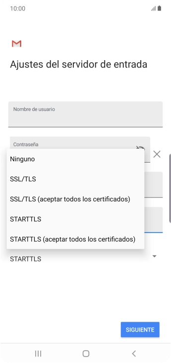 Pulsa Ninguno para desactivar la función.
