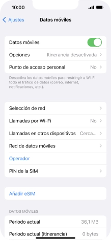 Pulsa PIN de la SIM.