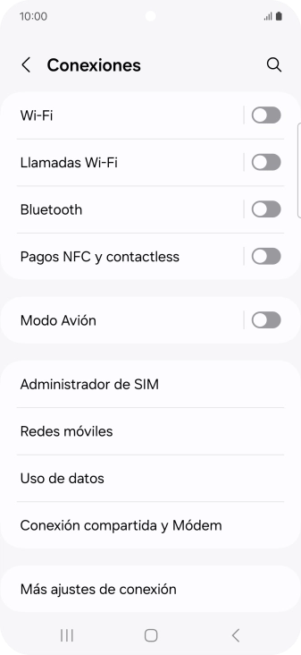 Pulsa Redes móviles.