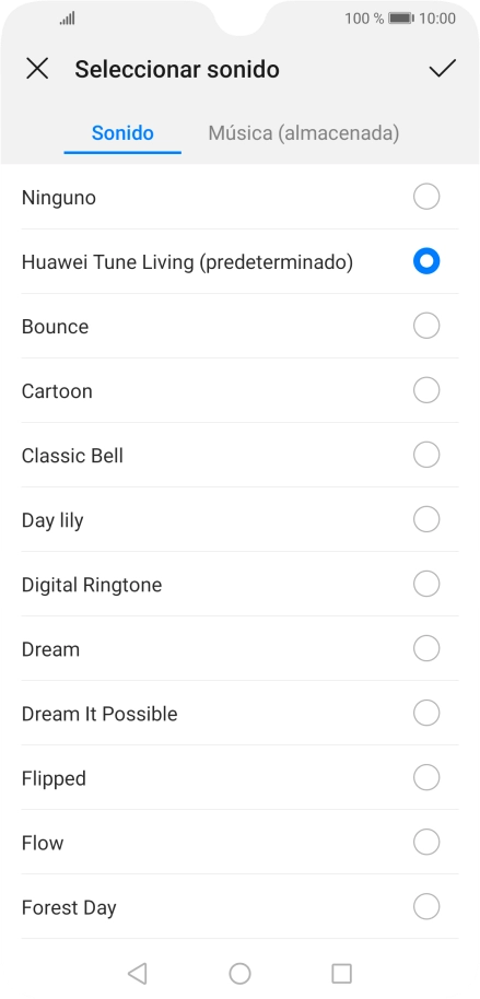 Pulsa Música (almacenada).