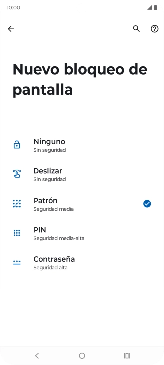 Pulsa Ninguno.