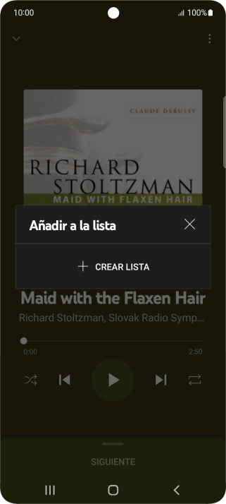Pulsa CREAR LISTA.