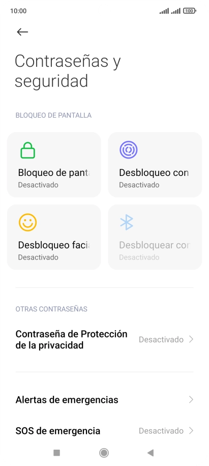 Pulsa Desbloqueo con huella dactilar.