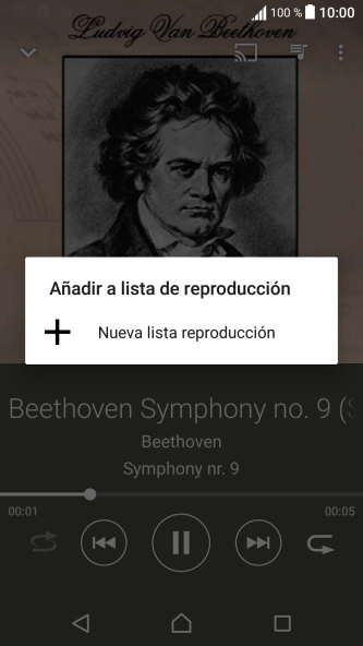 Pulsa Nueva lista reproducción.