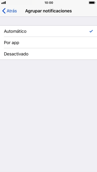 Pulsa el ajuste deseado.