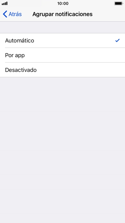 Pulsa el ajuste deseado.