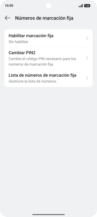 Pulsa Habilitar marcación fija.