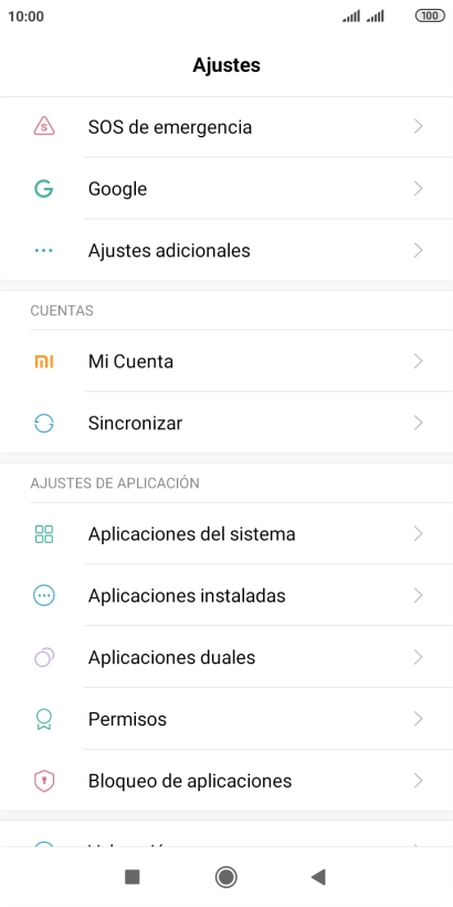 Pulsa Ajustes adicionales.