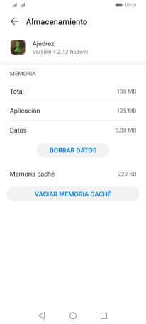 Pulsa VACIAR MEMORIA CACHÉ.