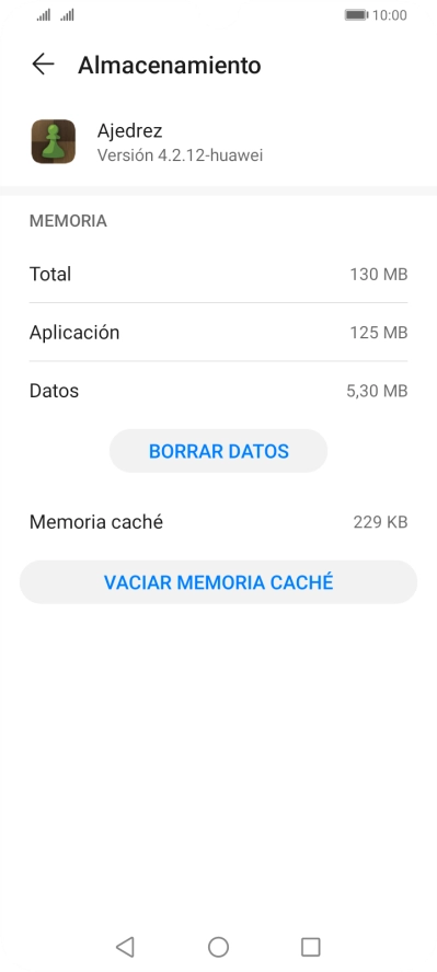 Pulsa VACIAR MEMORIA CACHÉ.
