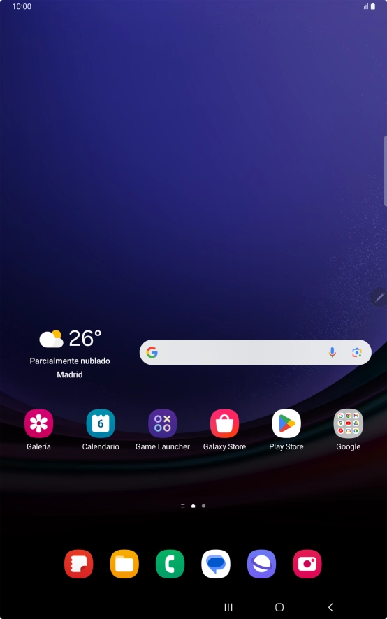 Desliza el dedo hacia arriba por la pantalla. Desliza el dedo hacia arriba por la pantalla.