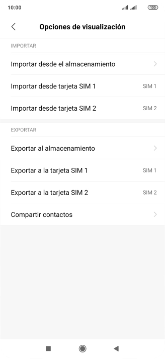 Pulsa Importar desde ‹tarjeta SIM›. Pulsa Importar desde ‹tarjeta SIM›.