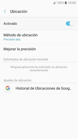 Pulsa Método de ubicación.