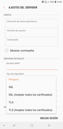 Pulsa Ninguna para desactivar la función.